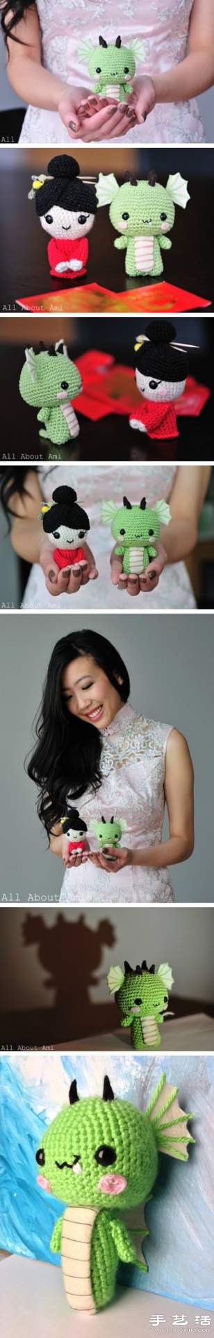 钩针手工制作超萌龙宝宝玩偶(图3)