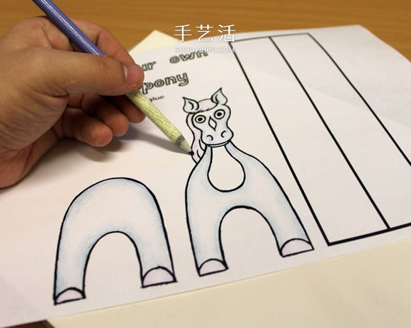 简单又好玩弹簧马的折叠方法图解教程(图4)