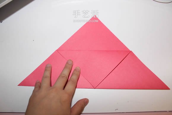 可以插在角落的水母书签的折法图解(图6)