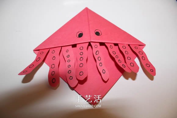 可以插在角落的水母书签的折法图解(图12)
