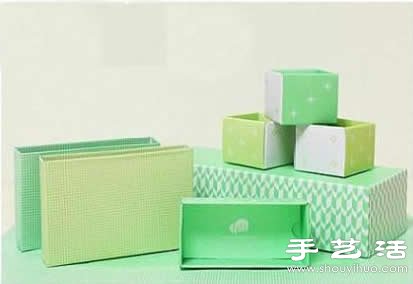 点心盒+包装盒废物利用制作实用收纳盒 - 诺云双维造物网