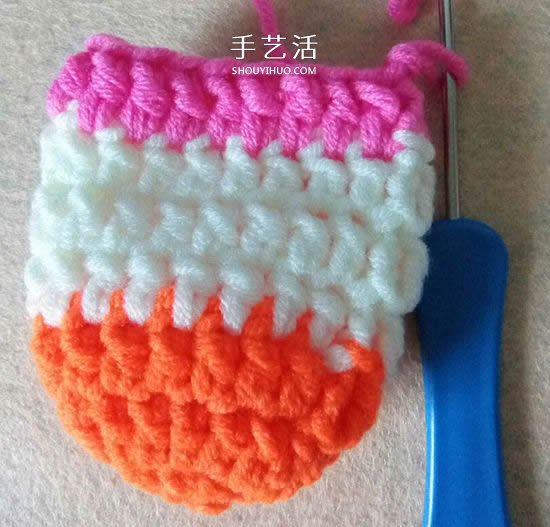 拼色婴儿袜子的编织教程 适合几个月大宝宝(图5) 拼色婴儿袜子的编织教程 适合几个月大宝宝(图5)