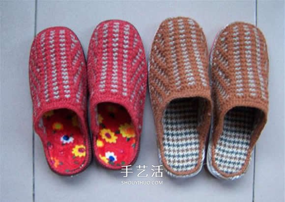 棒针编织拖鞋的步骤图 毛线拖鞋的编织方法图解(图24) 棒针编织拖鞋的步骤图 毛线拖鞋的编织方法图解(图24)