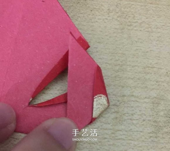 简易折纸枫叶的教程 红包纸折枫叶折法图解(图4)