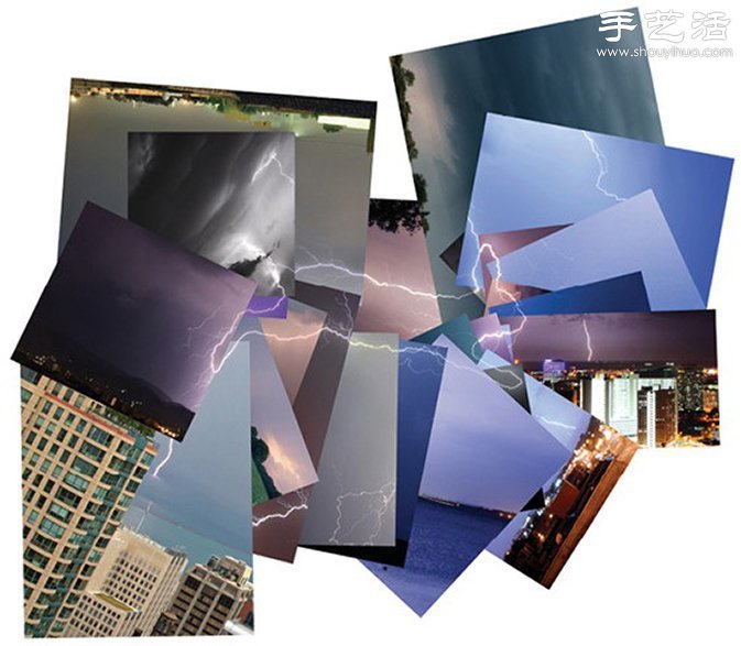闪电照片创意组合 DIY另类神奇自然景观(图1)
