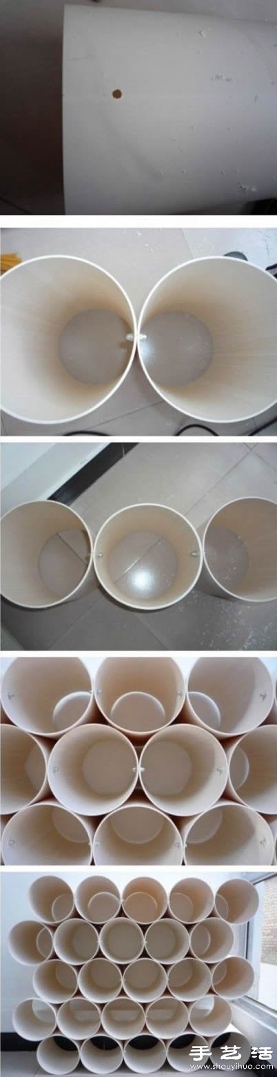 PVC下水管DIY制作超强收纳能力鞋架(图2)