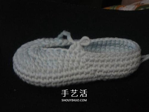 宝宝保暖毛线鞋的编法 手工编织婴儿鞋图解(图31)