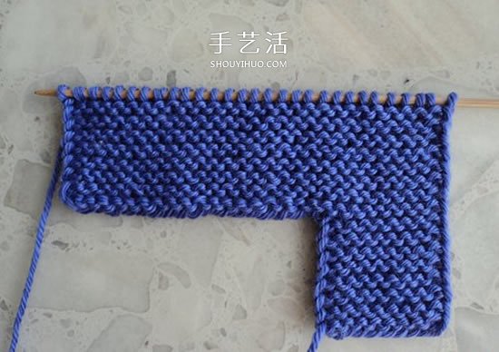 两种毛线搭配 手工编织漂亮地板鞋的织法图解(图5)