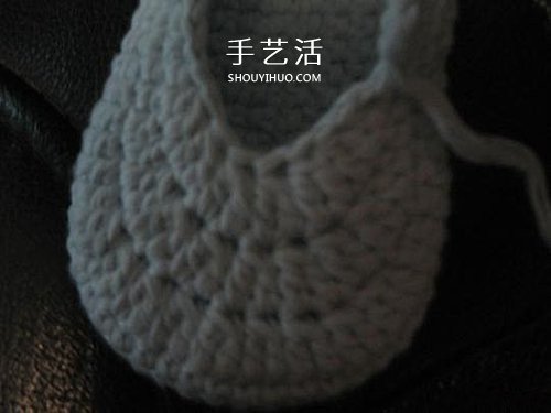 宝宝保暖毛线鞋的编法 手工编织婴儿鞋图解(图33)