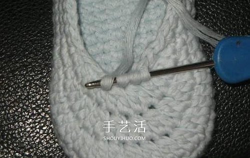 宝宝保暖毛线鞋的编法 手工编织婴儿鞋图解(图34)