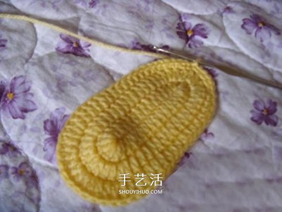 婴儿毛线保暖鞋子的织法 单色就已经很好看！(图1)
