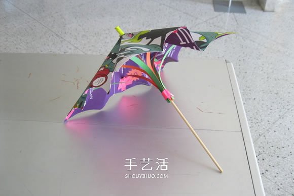 简单纸伞的制作方法图解 可以打开收起！ - 诺云双维造物网