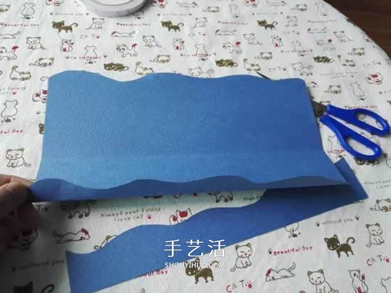 儿童简单纸玩具制作 可以控制海豚游来游去(图5)