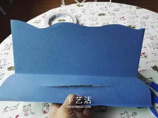 儿童简单纸玩具制作 可以控制海豚游来游去(图8)