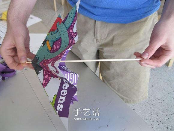 简单纸伞的制作方法图解 可以打开收起！(图7)