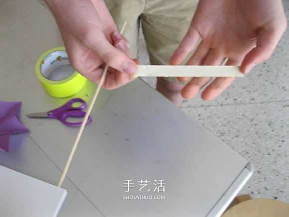 简单纸伞的制作方法图解 可以打开收起！(图8)