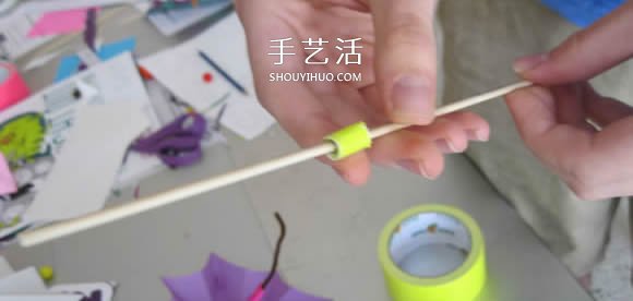 简单纸伞的制作方法图解 可以打开收起！(图9)