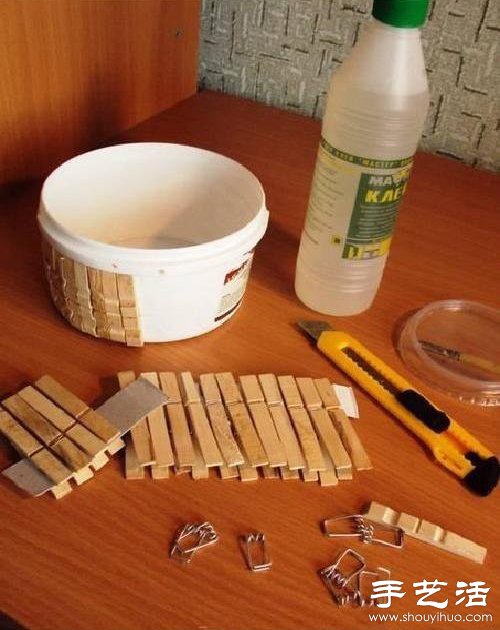 塑料桶废物利用手工制作提篮/篓子(图2)