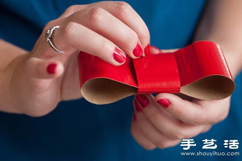 牛皮纸手工制作蝴蝶结包装装饰(图7)