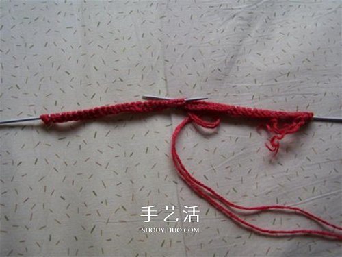 用棒针平针手工编织保暖拖鞋的方法图解(图5)