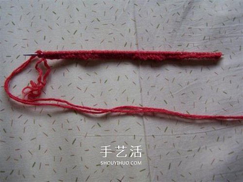 用棒针平针手工编织保暖拖鞋的方法图解(图4)