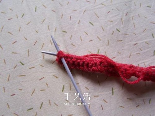 用棒针平针手工编织保暖拖鞋的方法图解(图6)