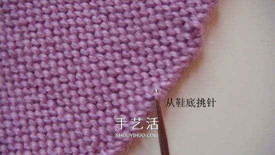 高鞋筒宝宝鞋子的织法 棒针编织婴儿保暖毛线鞋(图8)