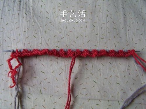 用棒针平针手工编织保暖拖鞋的方法图解(图9)