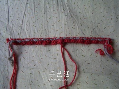 用棒针平针手工编织保暖拖鞋的方法图解(图10)