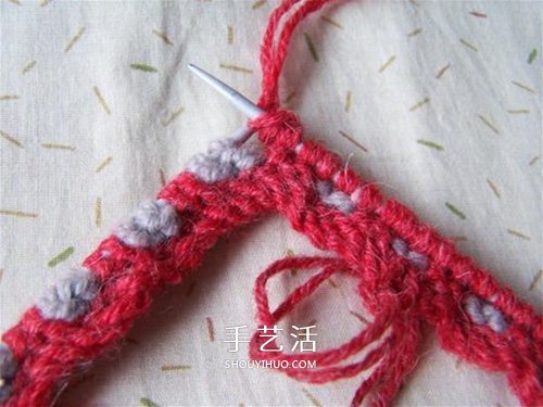 用棒针平针手工编织保暖拖鞋的方法图解(图13)