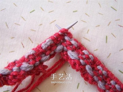 用棒针平针手工编织保暖拖鞋的方法图解(图15)