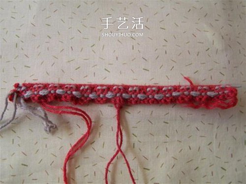 用棒针平针手工编织保暖拖鞋的方法图解(图16)