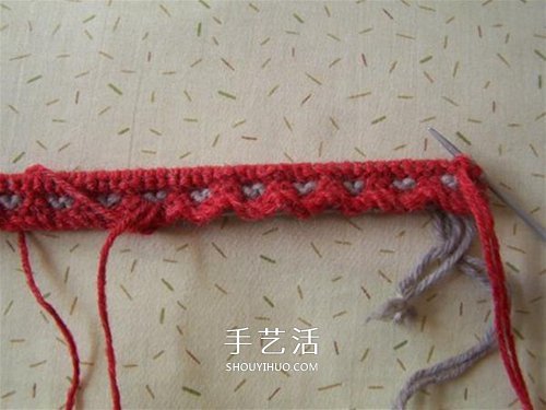 用棒针平针手工编织保暖拖鞋的方法图解(图17)