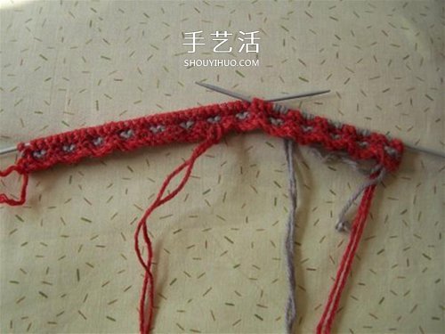 用棒针平针手工编织保暖拖鞋的方法图解(图18)