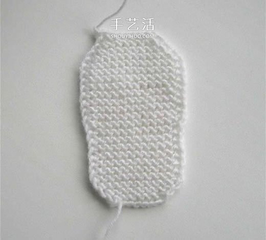 女宝宝保暖毛线鞋编织图解 带扣带和花朵装饰(图3)