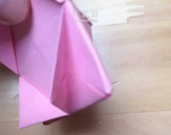 旋转纸陀螺怎么折图解 简单花型陀螺折纸教程(图24)
