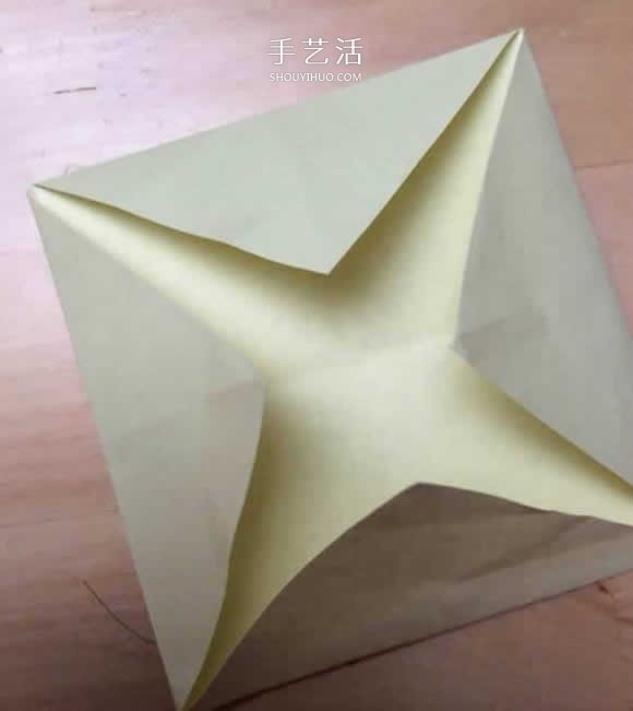 旋转纸陀螺怎么折图解 简单花型陀螺折纸教程(图27)