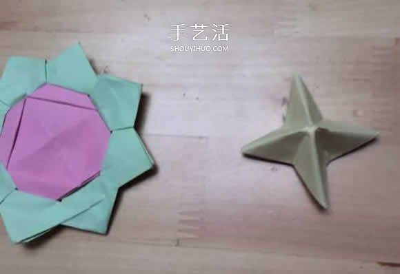 旋转纸陀螺怎么折图解 简单花型陀螺折纸教程(图33)