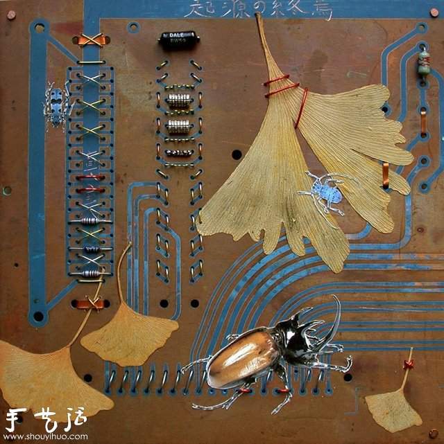 电子垃圾DIY环保艺术画 - 诺云双维造物网