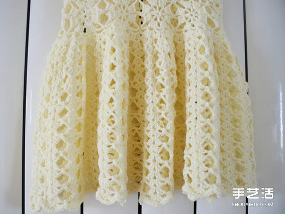 女宝宝公主裙的钩法 毛线公主裙的织法图解(图2)