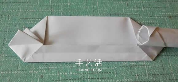 简单现代兵器折纸教程 可爱小坦克的折法图解(图16)