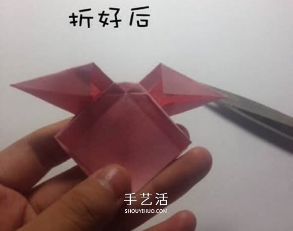 折纸蝴蝶结的步骤和图解 简单的蝴蝶结怎么折(图10)