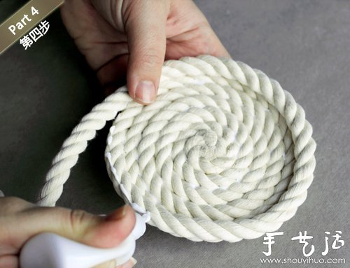 创意手工：编织绳手工DIY小清新花瓶(图3)