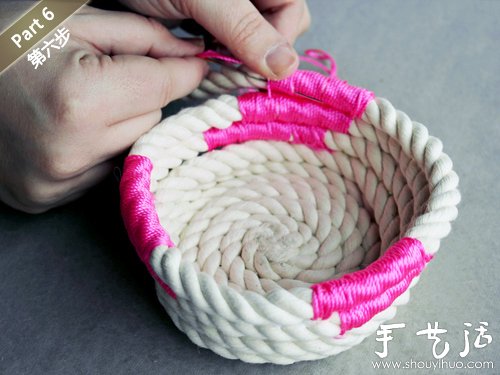 创意手工：编织绳手工DIY小清新花瓶(图5)