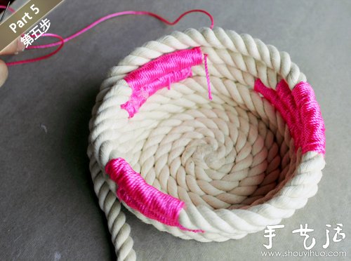创意手工：编织绳手工DIY小清新花瓶(图4)