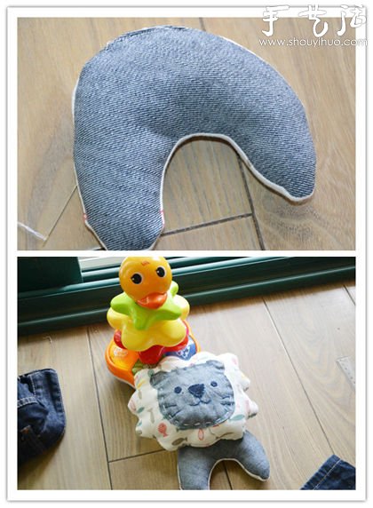 旧牛仔裤手工DIY“小狮子背包”(图5)