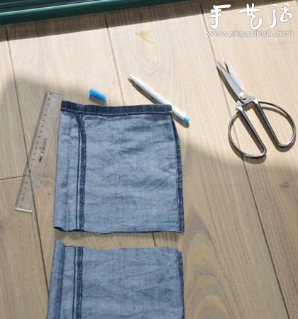 旧牛仔裤手工DIY“小狮子背包”(图2)