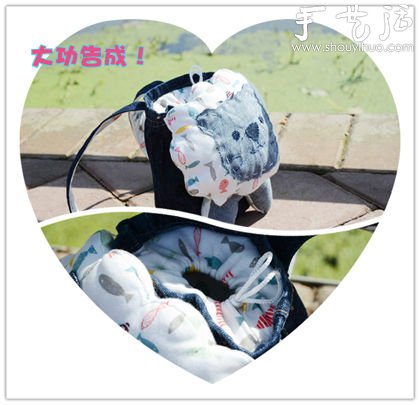 旧牛仔裤手工DIY“小狮子背包”(图7)