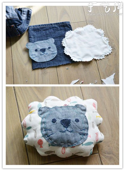 旧牛仔裤手工DIY“小狮子背包”(图4)