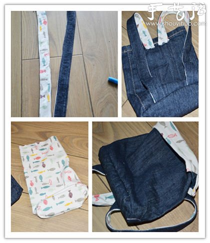 旧牛仔裤手工DIY“小狮子背包”(图6)